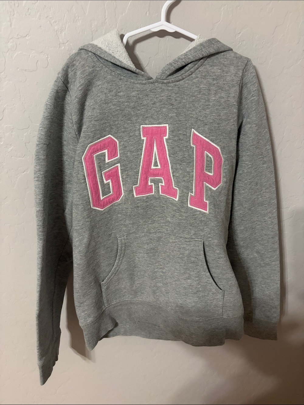GAP Grey Hoodie with Pink Logo